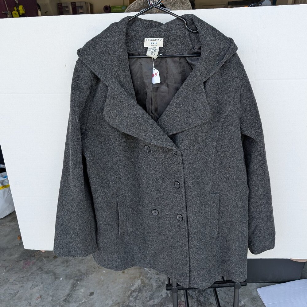 Covington gray wool coat 20-22W